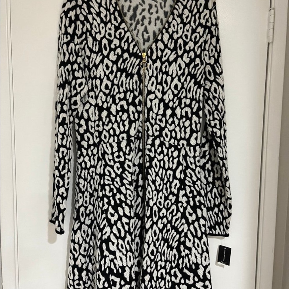 INC International Concepts Black and White leopard pattern Women’s Dress